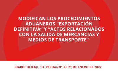 Alerta Legal | ADUANERO Y COMERCIO EXTERIOR – 21/01