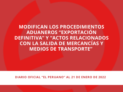 Alerta Legal | ADUANERO Y COMERCIO EXTERIOR – 21/01